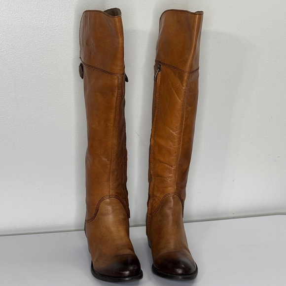 Vince Camuto Shoes - Vince Camuto Bollo Knee-High Brown Leather Studded Riding Boots Wm Sz 7.…